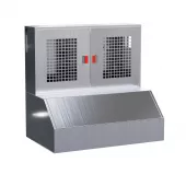 Щит пожарный комбинированный "Модуль" из нержавеющей стали (2 двери сетка)